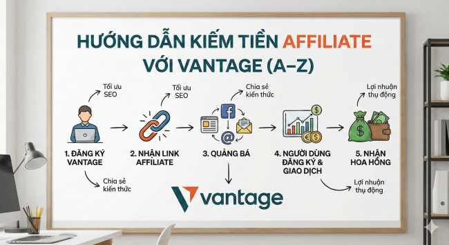 Hướng Dẫn Kiếm Tiền Affiliate Với Sàn Vantage Chi Tiết Từ A–Z
