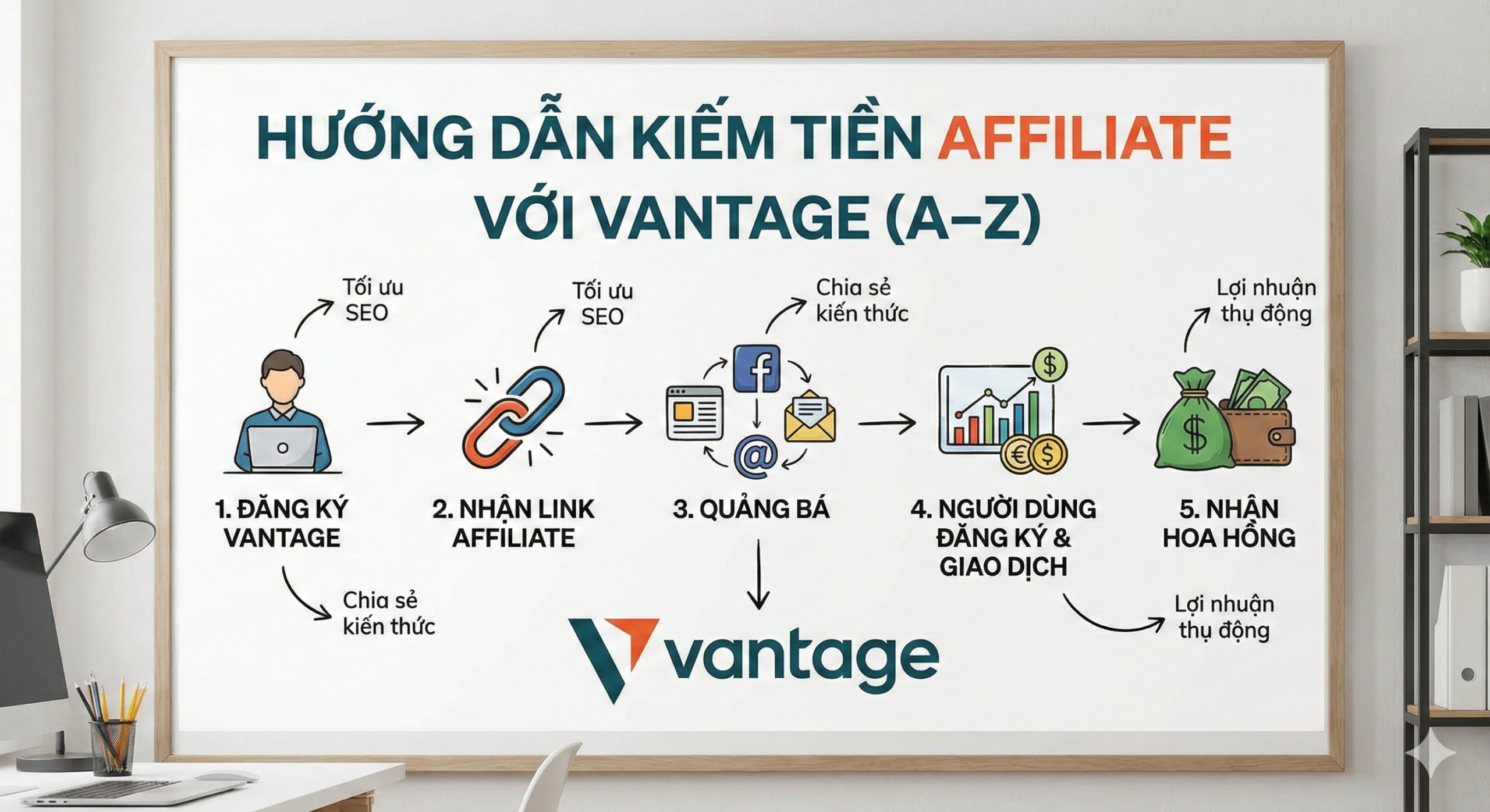 Hướng Dẫn Kiếm Tiền Affiliate Với Sàn Vantage Chi Tiết Từ A–Z